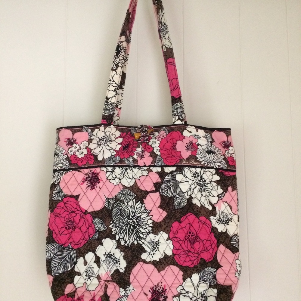 Vera Bradley Mocha Rouge Tote Bag